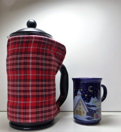 Red Tartan Cafetiere Cover