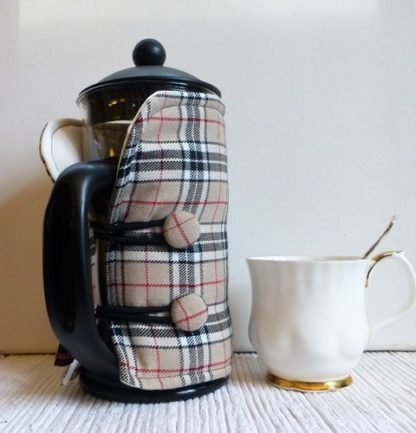 tartan 8 cup cafetiere cover