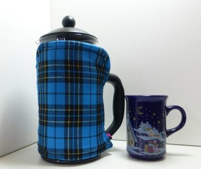 Blue and Black Tartan 8 cup