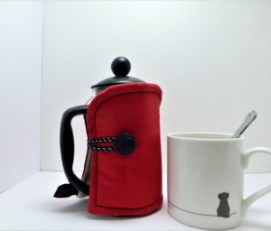 Plain Red 3 cup French Press cover