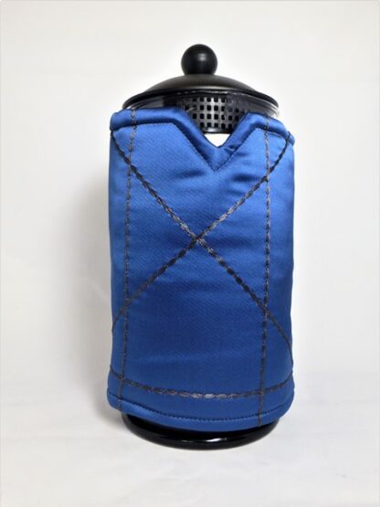 Prussian Blue Satin French Press Cosy