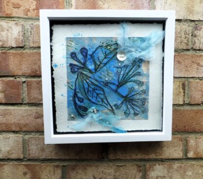 Mother of Pearl and silk textile art